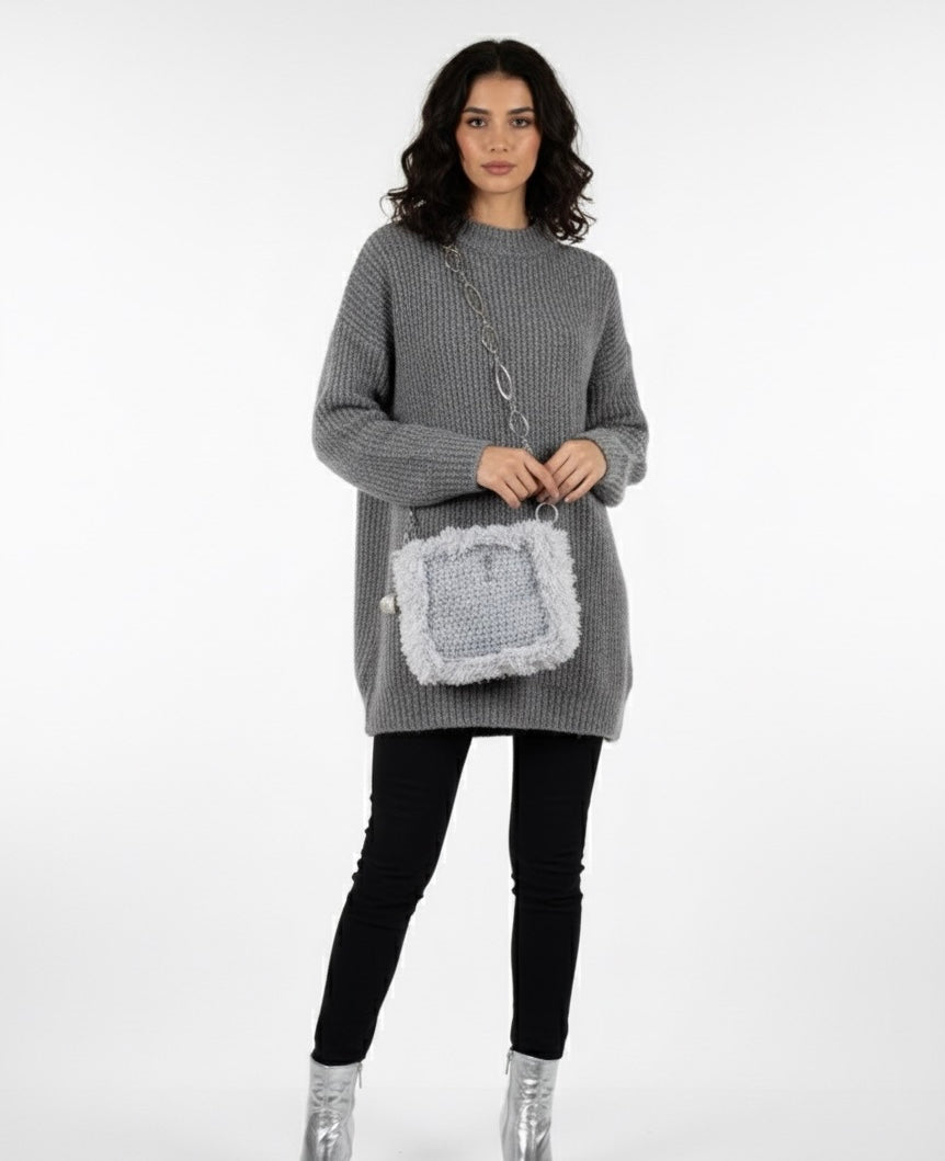 Cozy diva bag- cozy grey